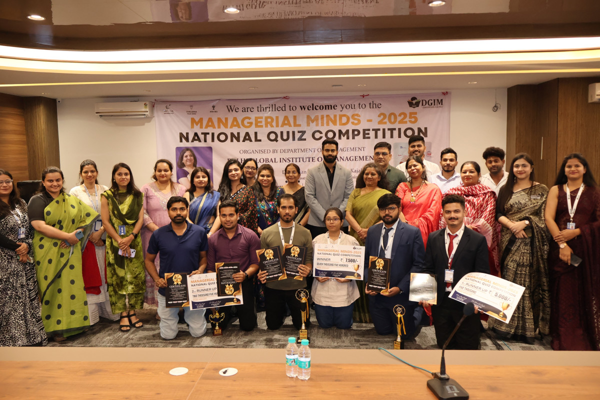 Managerial Minds 2025 - Intellect won at National Quiz Competition